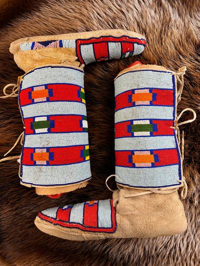 hand beaded native american mocassins